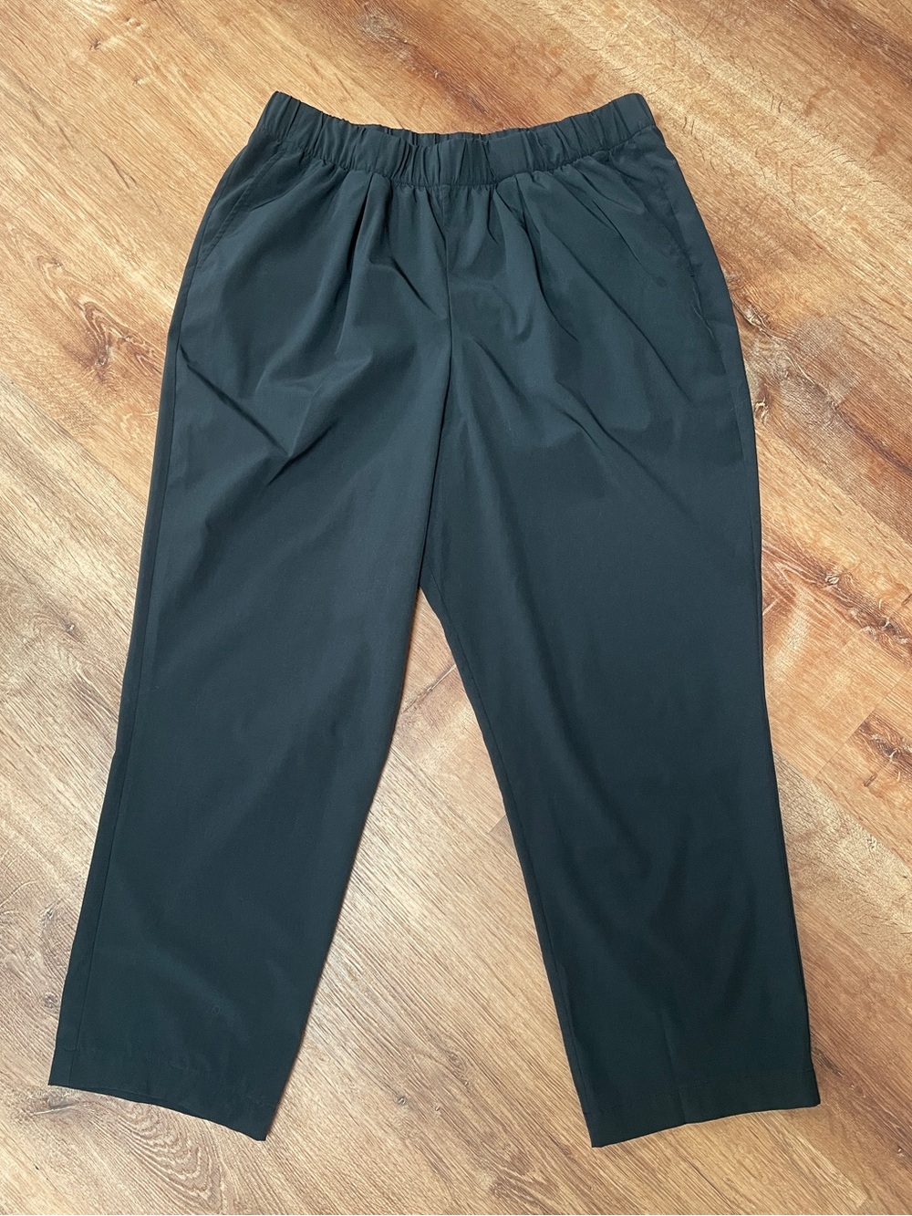 Varley Womens Casual Pull On Tapered Ankle Cropped Pants Size Large Black